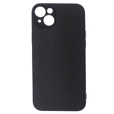 Чехол накладка для APPLE iPhone 14 Plus (6.7"), силикон, карбон, цвет черный Чехол накладка для APPLE iPhone 14 Plus (6.7"), силикон, карбон, цвет черный