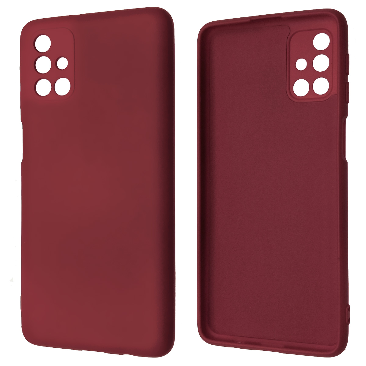 Чехол накладка NANO для SAMSUNG Galaxy M31S (SM-M317), силикон, бархат, цвет бордовый Чехол накладка NANO для SAMSUNG Galaxy M31S (SM-M317), силикон, бархат, цвет бордовый