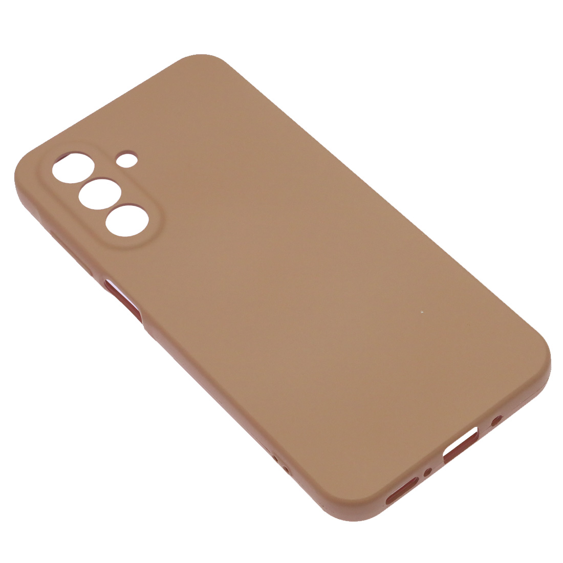 Чехол накладка Silicon Cover для SAMSUNG Galaxy A17, A26 5G, защита камеры, силикон, бархат, цвет кофе с молоком