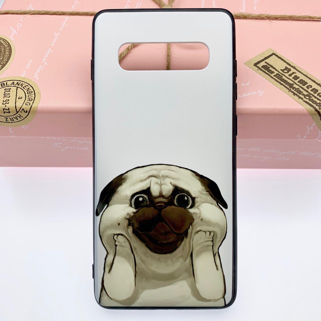 Чехол накладка для SAMSUNG Galaxy S10 Plus (SM-G975), силикон, рисунок Щенок.