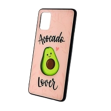 Чехол накладка для SAMSUNG Galaxy A51 (SM-A515), силикон, стекло, рисунок AVOCADO Lover.