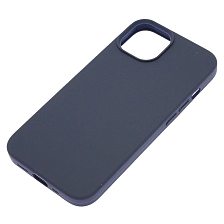 Чехол накладка Silicon Case для APPLE iPhone 14 (6.1"), силикон, бархат, цвет темно синий