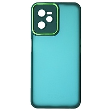 Чехол накладка KING для Realme C35, силикон, пластик, защита камеры, цвет окантовки темно зеленый Чехол накладка KING для Realme C35, силикон, пластик, защита камеры, цвет окантовки темно зеленый