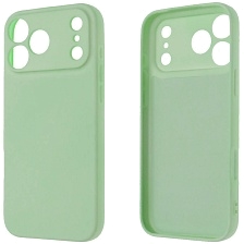 Чехол накладка Silicone Case для APPLE iPhone 17 Pro Max, защита камеры, силикон, бархат, цвет бирюзовый