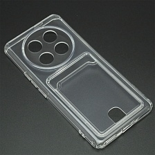 Чехол накладка CARD CASE для Honor X9c, защита камеры, силикон, отдел для карт, цвет прозрачный Чехол накладка CARD CASE для Honor X9c, защита камеры, силикон, отдел для карт, цвет прозрачный