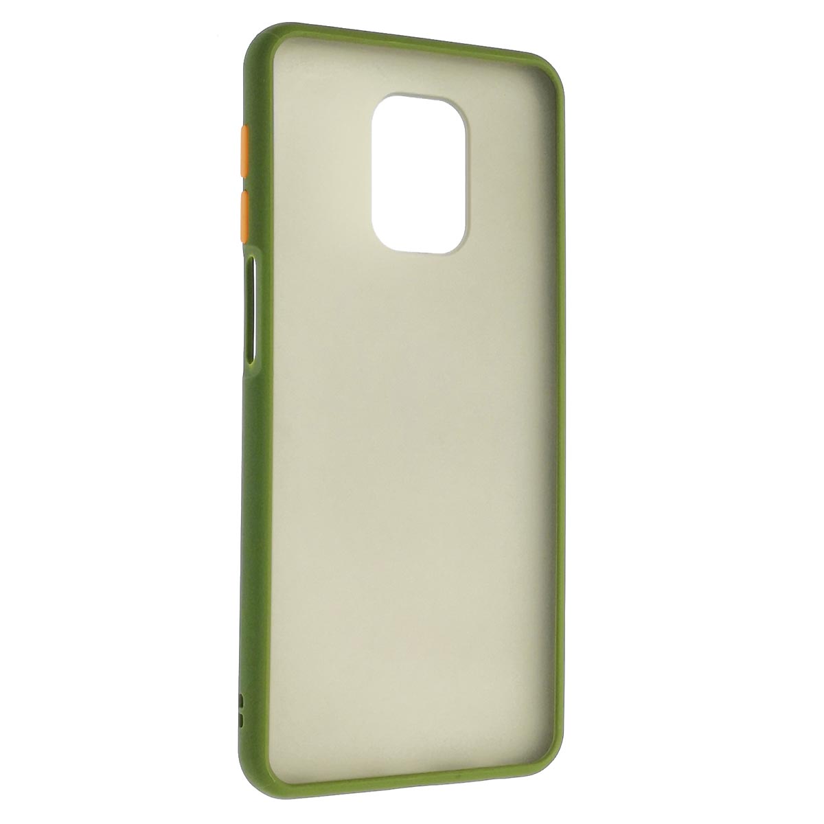 Чехол накладка SKIN SHELL для XIAOMI Redmi Note 9 Pro, Redmi Note 9S, силикон, пластик, цвет окантовки хаки