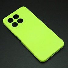 Чехол накладка NANO для Honor X6b 4G, защита камеры, силикон, бархат, цвет салатовый