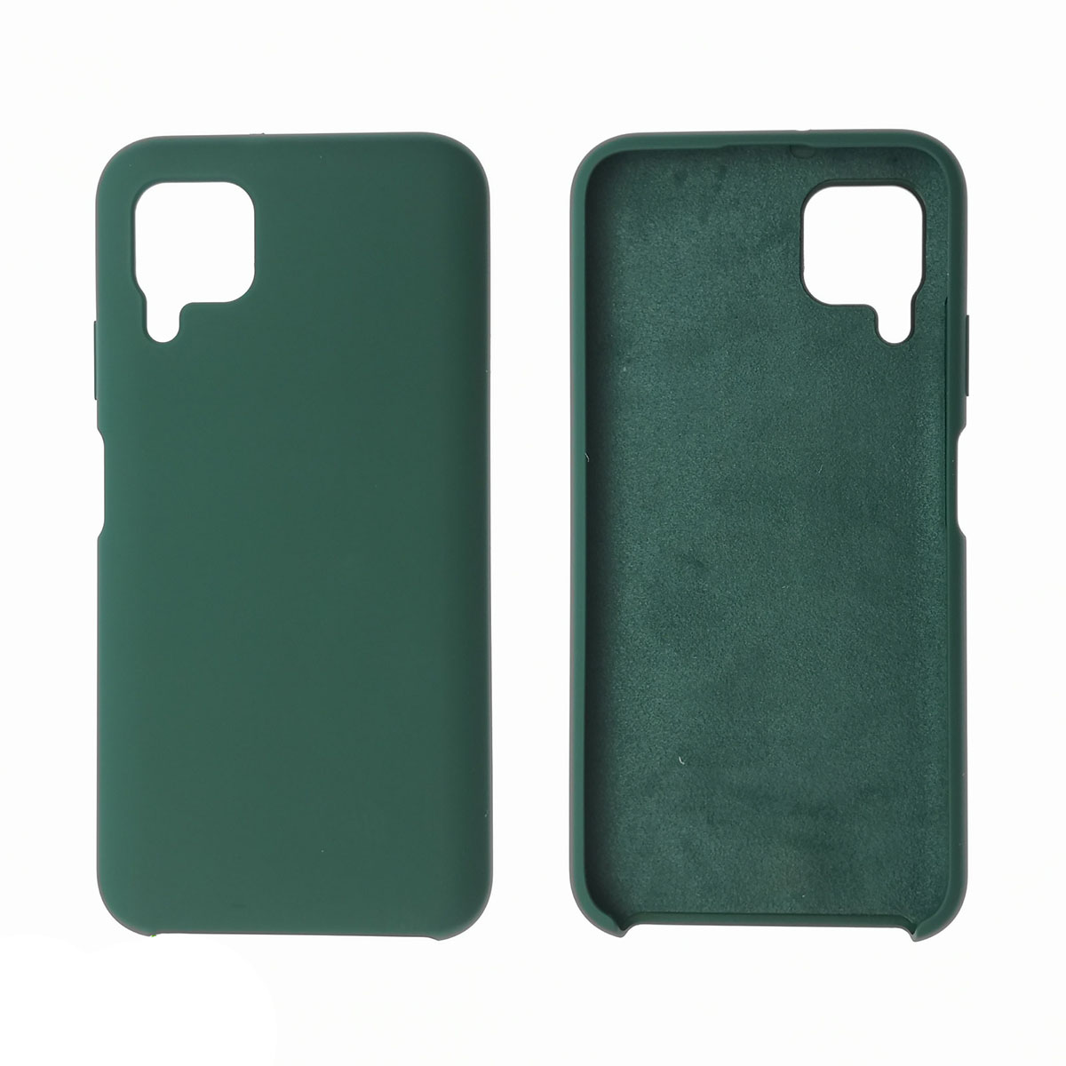 Чехол накладка Silicon Cover для HUAWEI P40 Lite, Nova 6 SE, Nova 7i, силикон, бархат, цвет еловый.