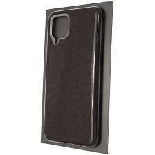 Чехол накладка SHINE для SAMSUNG Galaxy A12 (SM-A125), силикон, блестки, цвет черный Чехол накладка SHINE для SAMSUNG Galaxy A12 (SM-A125), силикон, блестки, цвет черный
