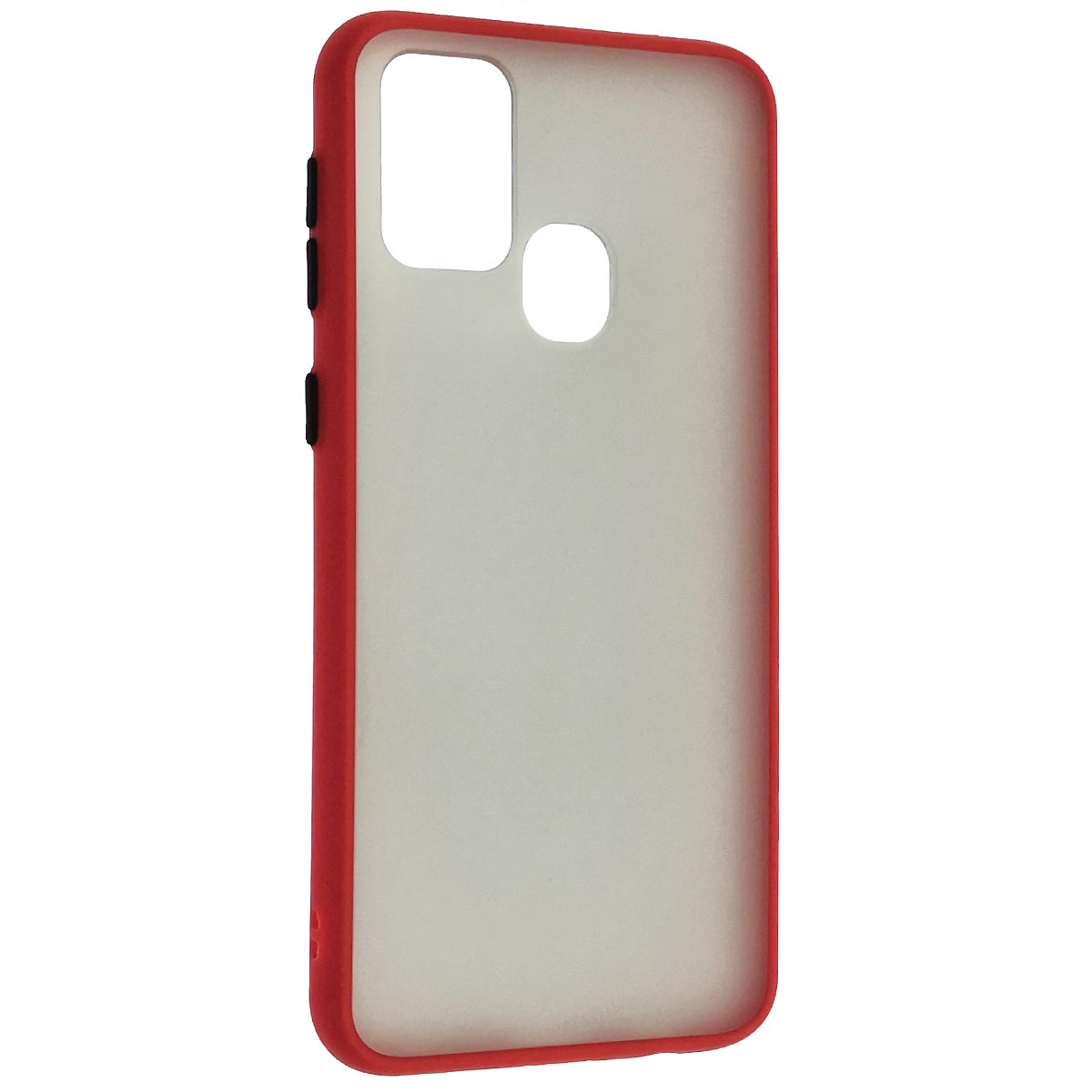 Чехол накладка SKIN SHELL для SAMSUNG Galaxy M31 (SM-M315), силикон, пластик, цвет окантовки красный