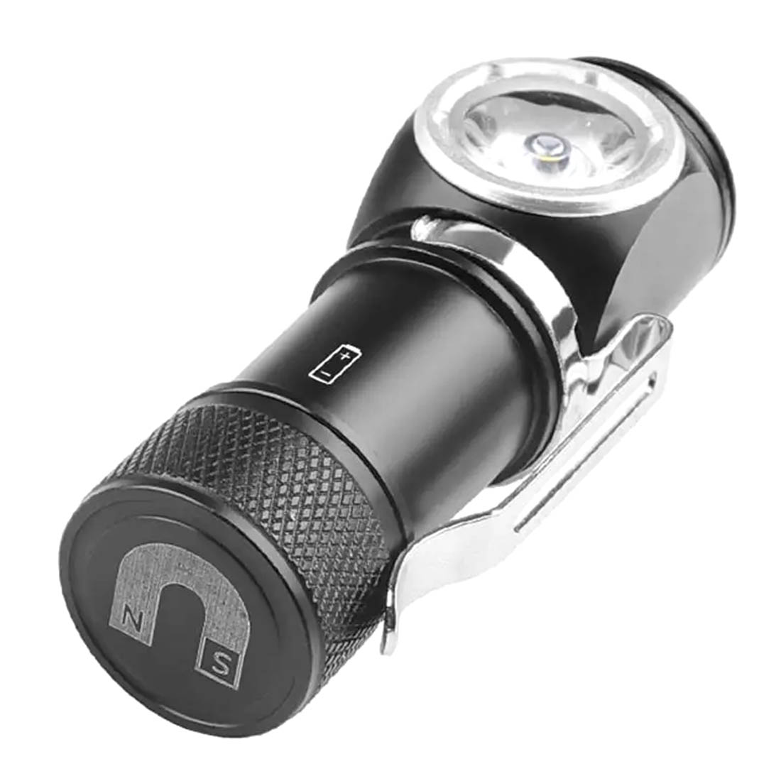 Фонарь налобный, ручной P8 LED, магнит, цвет черный