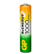 Аккумулятор перезаряжаемый GP ReENERGY HR03 AAA Shrink 18 NI-MH 1000mAh (950mAh), тип мизинчиковый