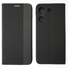 Чехол книжка MESH для TECNO Camon 20 4G, TECNO Camon 20 Pro 4G, текстиль, силикон, бархат, визитница, цвет черный Чехол книжка MESH для TECNO Camon 20 4G, TECNO Camon 20 Pro 4G, текстиль, силикон, бархат, визитница, цвет черный
