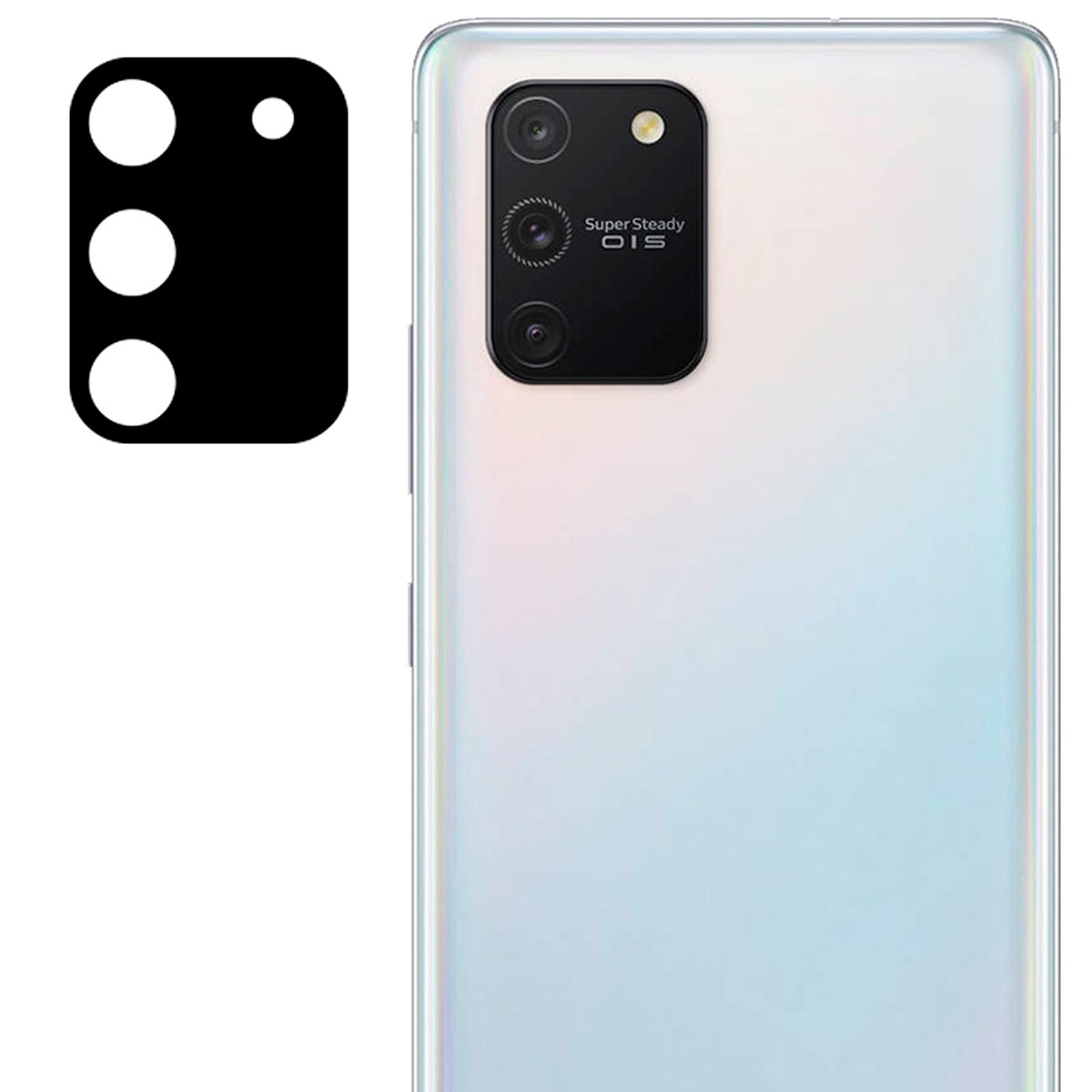 Защитное стекло на заднюю камеру для SAMSUNG Galaxy A41, цвет черный