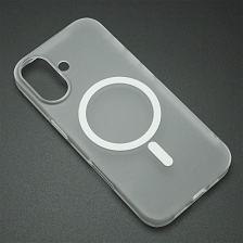 Чехол накладка KWI-NI с поддержкой MagSafe для APPLE iPhone 17, пластик, силикон, матовый, прозрачный