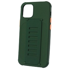 Чехол накладка LADDER NANO для APPLE iPhone 12 mini (5.4), силикон, держатель, цвет темно зеленый Чехол накладка LADDER NANO для APPLE iPhone 12 mini (5.4), силикон, держатель, цвет темно зеленый