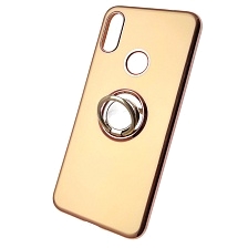 Чехол накладка для XIAOMI Redmi 7, силикон, кольцо держатель, цвет молочный.