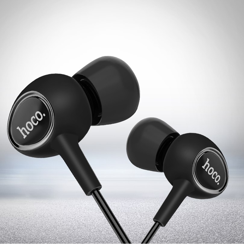 Гарнитура (наушники с микрофоном) проводная, HOCO M3 Universal Earphone, цвет черный Гарнитура (наушники с микрофоном) проводная, HOCO M3 Universal Earphone, цвет черный