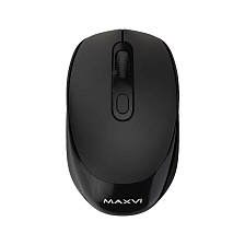Мышь беспроводная MAXVI MWS-01, оптическая, 1600 DPI, цвет черный