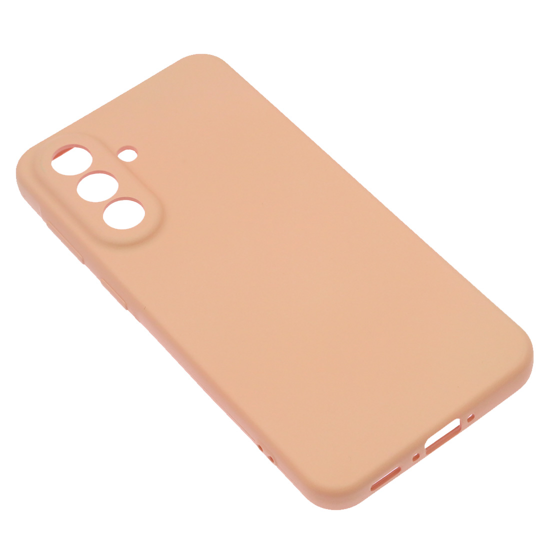 Чехол накладка Silicon Cover для SAMSUNG Galaxy A37, защита камеры, силикон, бархат, цвет розовый песок