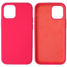Чехол накладка Silicon Case для APPLE iPhone 12 mini (5.4"), силикон, бархат, цвет фуксия Чехол накладка Silicon Case для APPLE iPhone 12 mini (5.4"), силикон, бархат, цвет фуксия