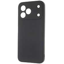 Чехол накладка для TECNO SPARK 50, защита камеры, силикон, бархат, цвет черный
