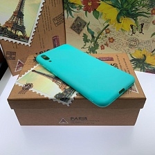 Чехол накладка для HUAWEI Y7 Pro 2019 (DUB-LX2), силикон, матовый, цвет бирюзовый