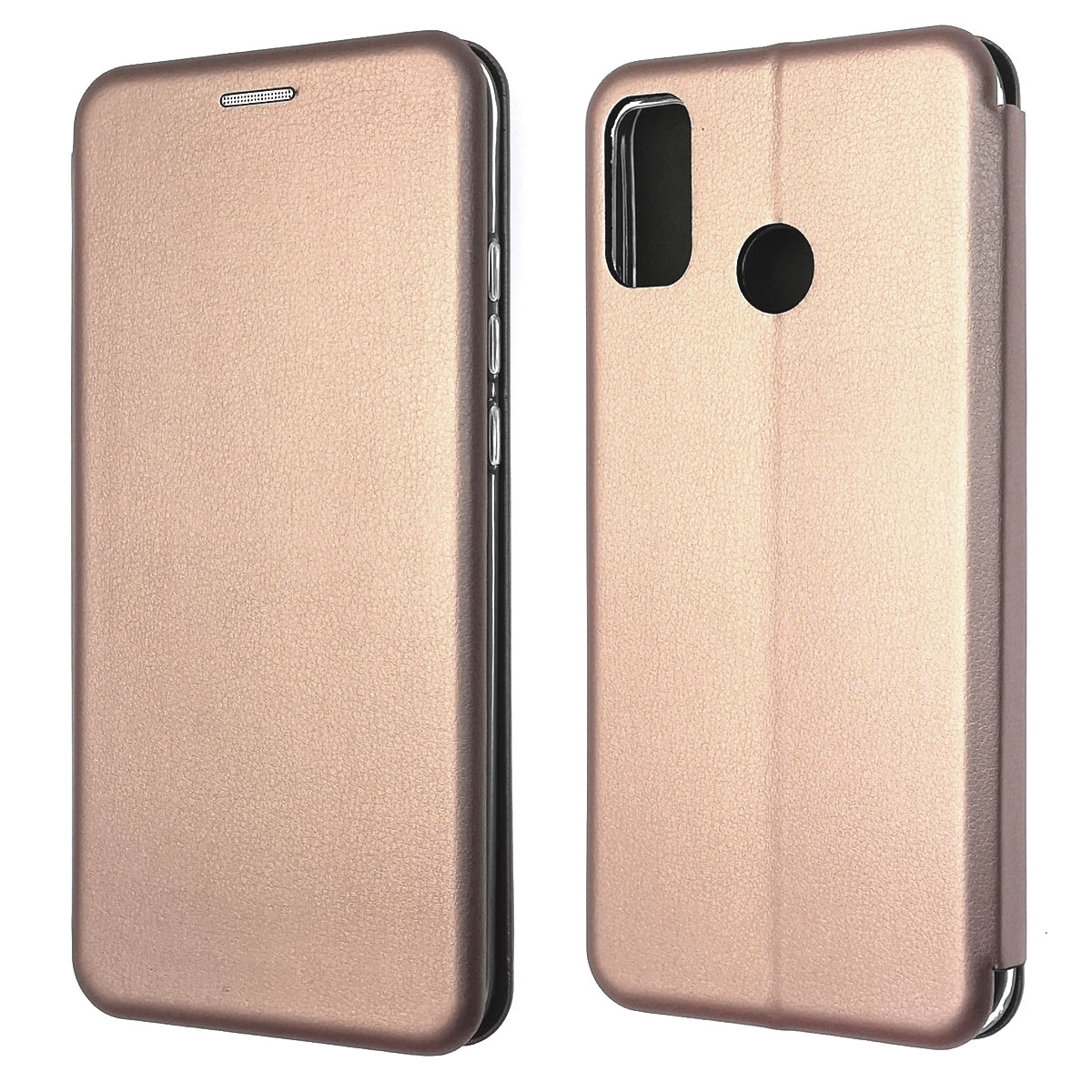 Чехол книжка STYLISH для HUAWEI Honor 9X Lite (JSN-L21), экокожа,  визитница, цвет розовое золото