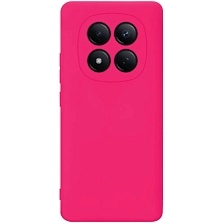 Чехол накладка NANO для XIAOMI Redmi Note 15 Pro, защита камеры, силикон, бархат, цвет фуксия