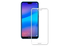 Защитное стекло 5D/проклейка-на полный экран, упак-картон/ для Huawei P20-LiTE белый.