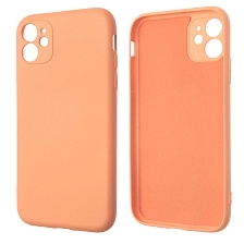 Чехол накладка NANO для APPLE iPhone 11, силикон, бархат, цвет оранжевый Чехол накладка NANO для APPLE iPhone 11, силикон, бархат, цвет оранжевый