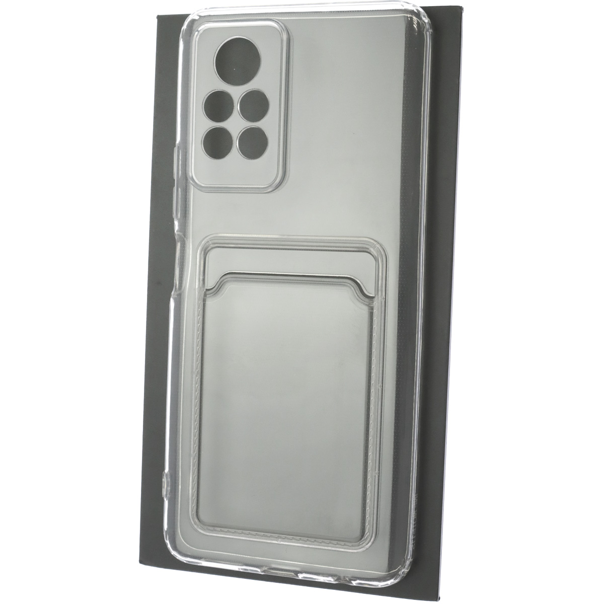 Чехол накладка CARD CASE для INFINIX Note 11 Pro, силикон, отдел для карт, цвет прозрачный Чехол накладка CARD CASE для INFINIX Note 11 Pro, силикон, отдел для карт, цвет прозрачный