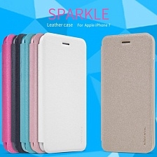 Чехол-книжка Sparkle Nillkin для APPLE iPhone 7/8 (4.7") экокожа, цвет золотистый.