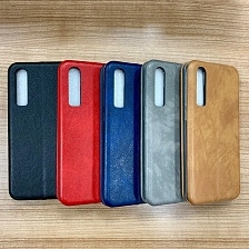 Чехол-книжка для HUAWEI P30 (2019) искусственная кожа, силикон, на магните, цвет чёрный NEW.