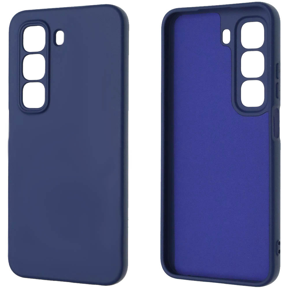 Чехол накладка NANO для INFINIX HOT 50 5G, защита камеры, силикон, бархат, цвет темно синий Чехол накладка NANO для INFINIX HOT 50 5G, защита камеры, силикон, бархат, цвет темно синий