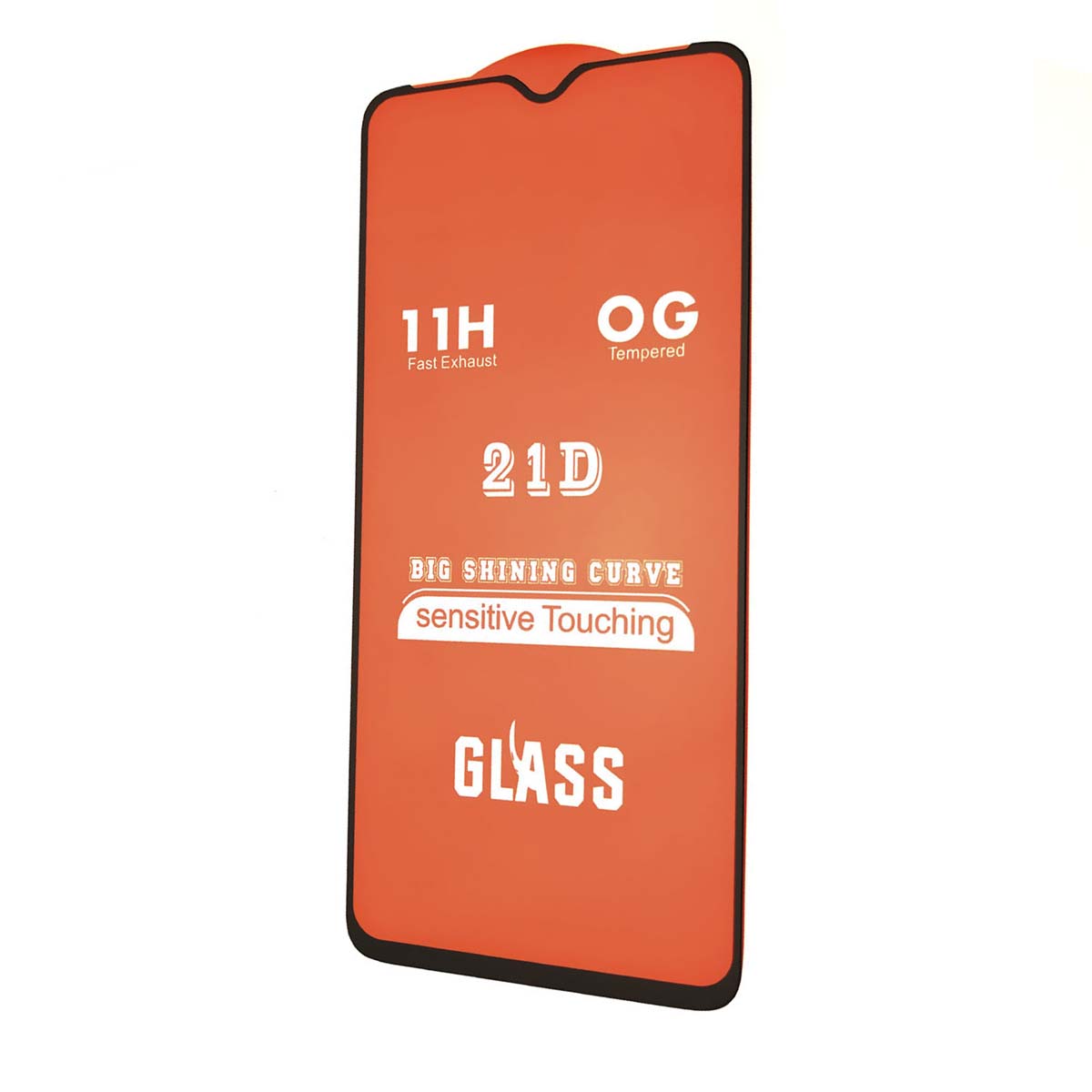 Защитное стекло 21D для Realme 5, 5i, 5s, 6i, C3, C15, OPPO A31, A11, A5 2020, A9 2020, Narzo 10, 10A, XIAOMI Redmi Note 8 Pro, Redmi 9, Redmi 9 Prime, Poco M2, Redmi 10X, Redmi 10X Pro 5G, цвет окантовки черный