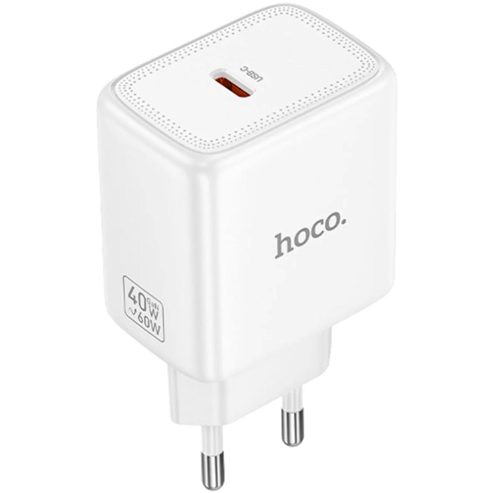 СЗУ (Сетевое зарядное устройство) HOCO N83 Profit GaN, PD40W, QC3.0, цвет белый