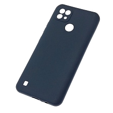 Чехол накладка SOFT TOUCH для Realme C21, силикон, матовый, цвет темно синий Чехол накладка SOFT TOUCH для Realme C21, силикон, матовый, цвет темно синий