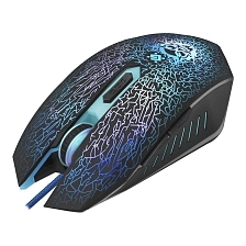 Проводная игровая мышь Defender Shock GM-110L, 6 кнопок, 800-3200 dpi, RGB подсветка, цвет черный