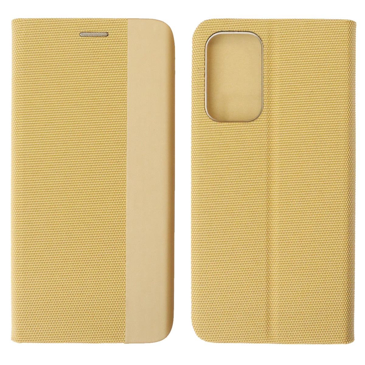 Чехол книжка MESH для SAMSUNG Galaxy A33 5G (SM-A336B), текстиль, силикон, бархат, визитница, цвет золотистый Чехол книжка MESH для SAMSUNG Galaxy A33 5G (SM-A336B), текстиль, силикон, бархат, визитница, цвет золотистый