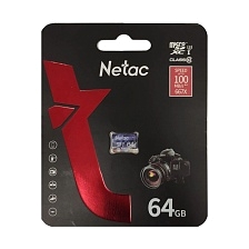 Карта памяти MicroSDXC 64GB NETAC P500 Ultra Class 10, 100MB/s, без адаптера Карта памяти MicroSDXC 64GB NETAC P500 Ultra Class 10, 100MB/s, без адаптера