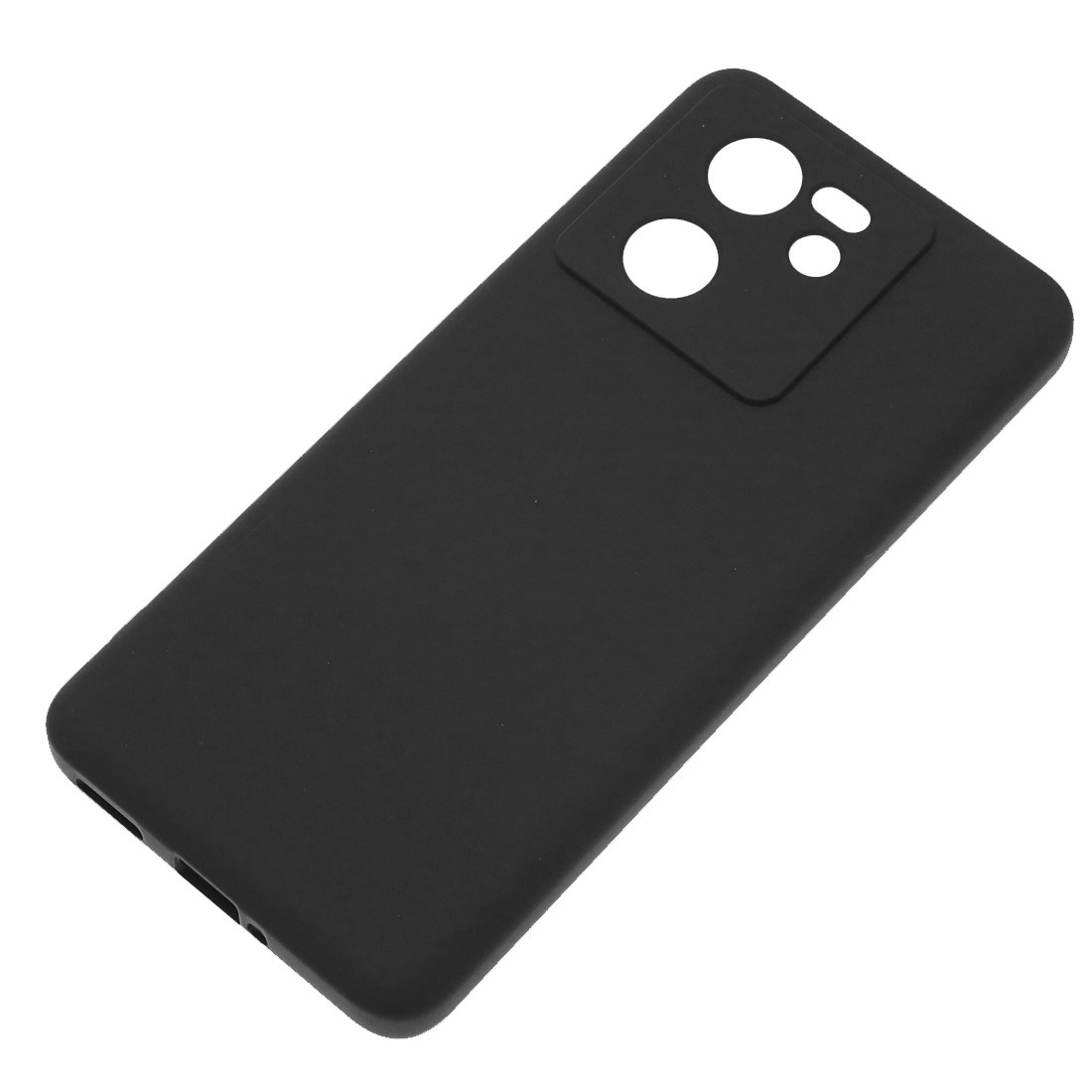 Чехол накладка Silicon Cover для XIAOMI 13T, XIAOMI 13T Pro, защита камеры, силикон, бархат, цвет черный