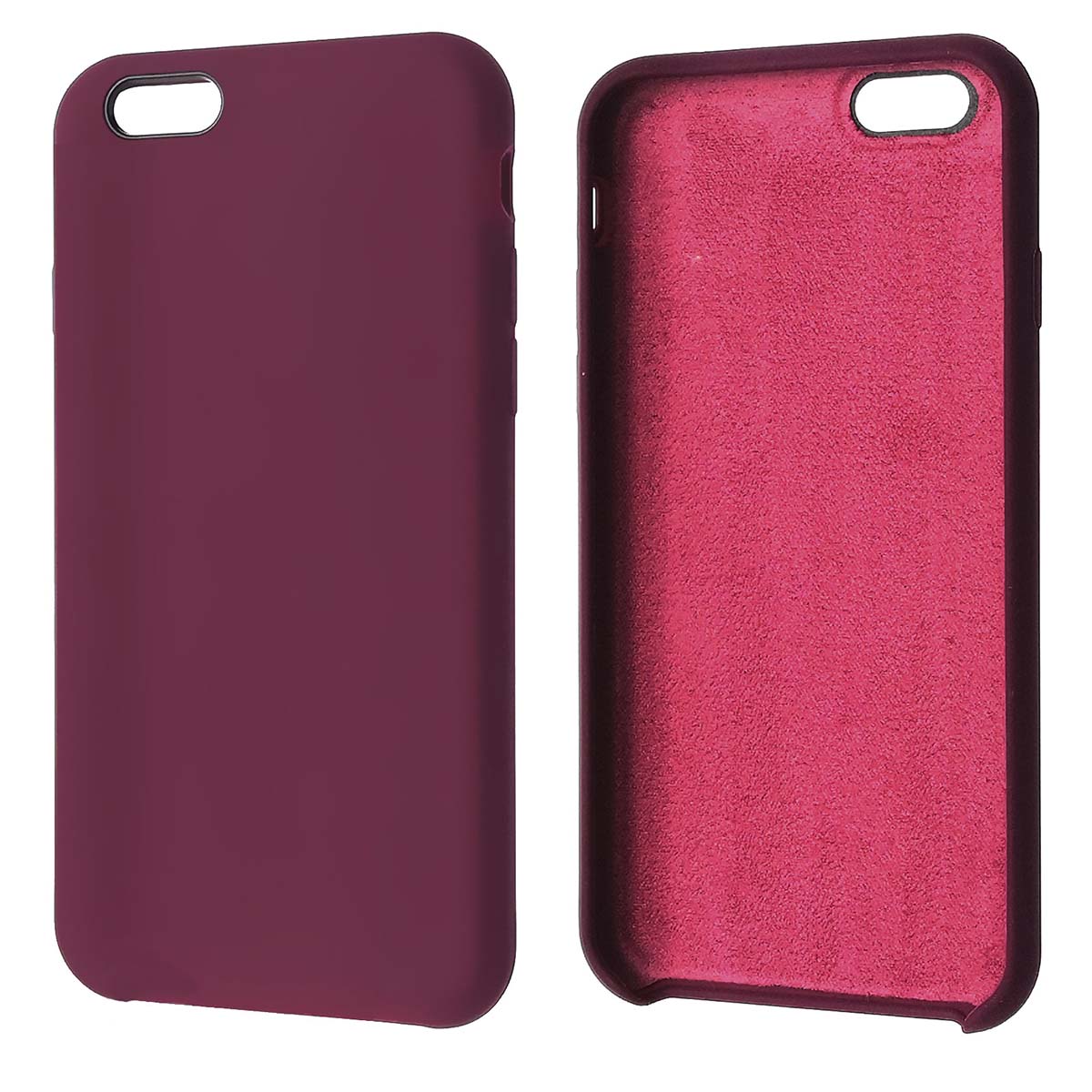 Чехол накладка Silicon Case для APPLE iPhone 6, 6G, 6S, силикон, бархат, цвет бордовый. Чехол накладка Silicon Case для APPLE iPhone 6, 6G, 6S, силикон, бархат, цвет бордовый.