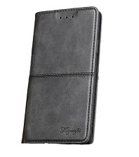 Чехол книжка для SAMSUNG Galaxy A12, Galaxy M12, защита камеры, экокожа, визитница, цвет черный