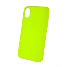 Чехол накладка Fashion Case для APPLE iPhone X, силикон, цвет салатовый.