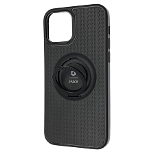 Чехол накладка iFace для APPLE iPhone 12 Pro (6.1"), силикон, кольцо держатель, цвет черный Чехол накладка iFace для APPLE iPhone 12 Pro (6.1"), силикон, кольцо держатель, цвет черный