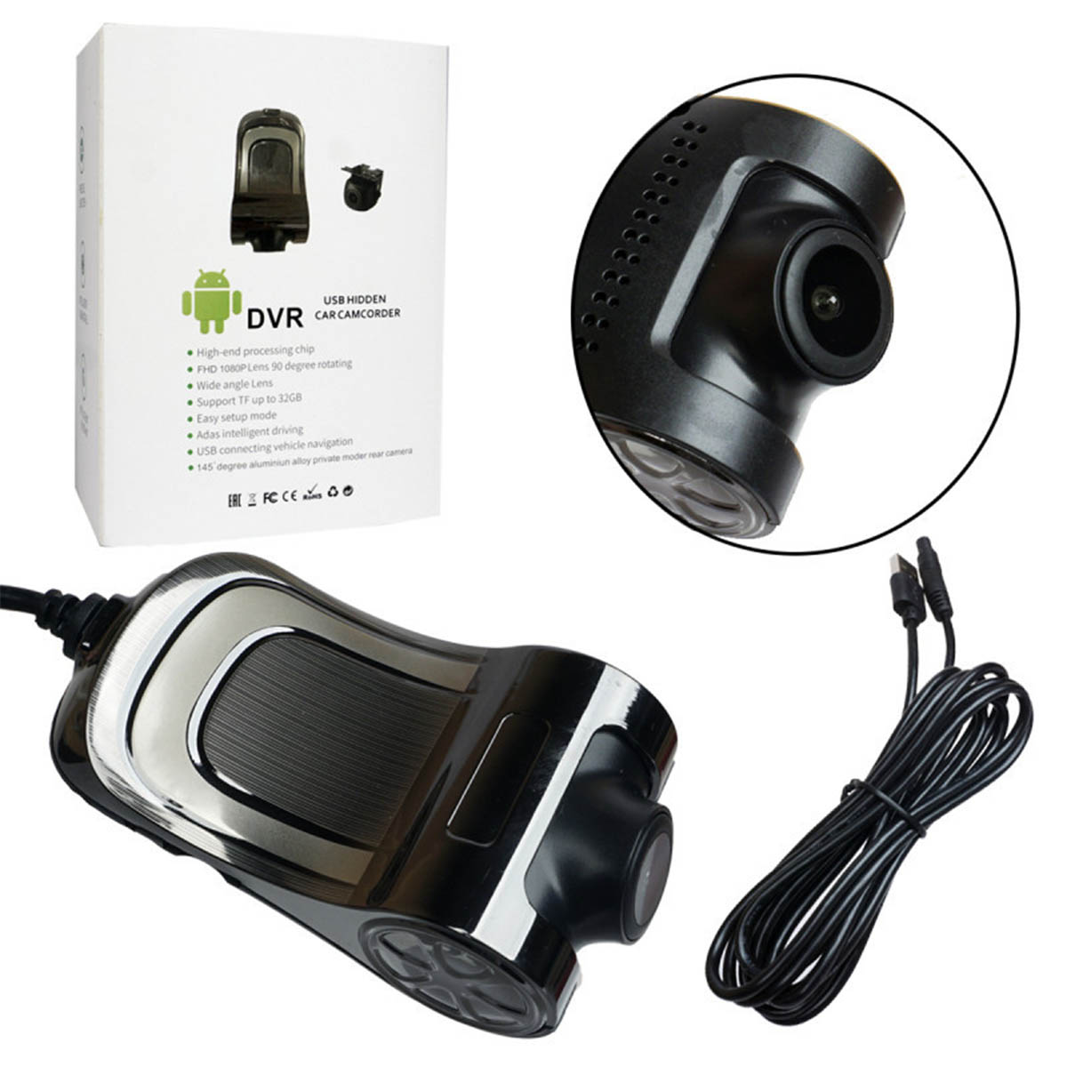 Автомобильный видеорегистратор E3 HD-DVR, USB, ADAS, цвет золотисто серый (-30%) Автомобильный видеорегистратор E3 HD-DVR, USB, ADAS, цвет золотисто серый (-30%)