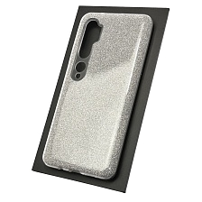 Чехол накладка Shine для XIAOMI Mi Note 10 Pro, Mi Note 10, Mi CC9 Pro, силикон, блестки, цвет серебристый Чехол накладка Shine для XIAOMI Mi Note 10 Pro, Mi Note 10, Mi CC9 Pro, силикон, блестки, цвет серебристый