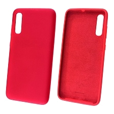 Чехол накладка Silicon Cover для Samsung A70 2019 (SM-A705), силикон, бархат, цвет красный.