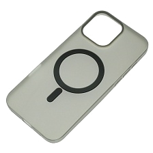 Чехол накладка Sky Armor с поддержкой MagSafe для APPLE iPhone 16 Pro Max, матовый, цвет прозрачно черный